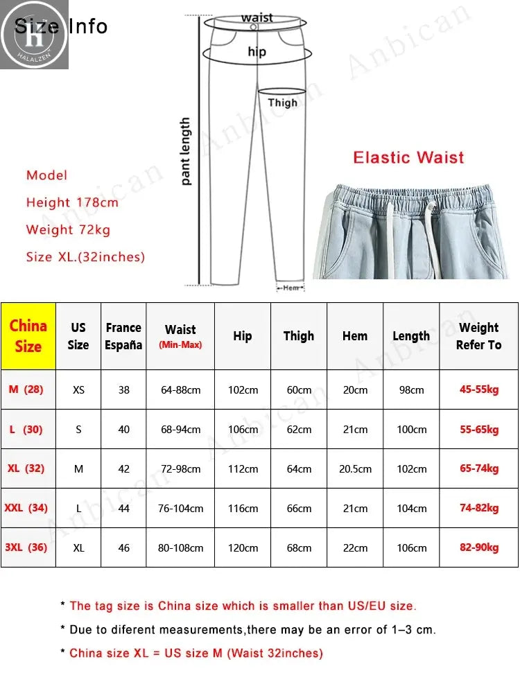 Winter Men's Jeans Korean Fashion Fleece Liner Thick Warm Straight Denim Pants Washed Cotton Retro Blue Wide Leg Jean Trousers HALALZEN