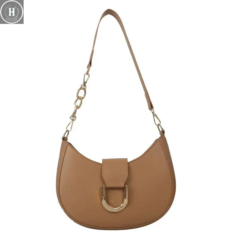 Trendy Pu Leather Shoulder Bag for Women Stylish Underarm Purse with Zipper Closure, Elegant Design Perfect for Everyday Use HALALZEN