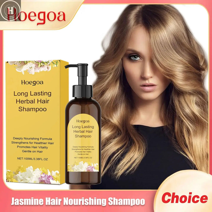 Jasmine Hair Nourishing Shampoo Repair Damaged Improve Thicken Scalp Irritating Treatment Control Dandruff Hair Growth Shampoo HALALZEN