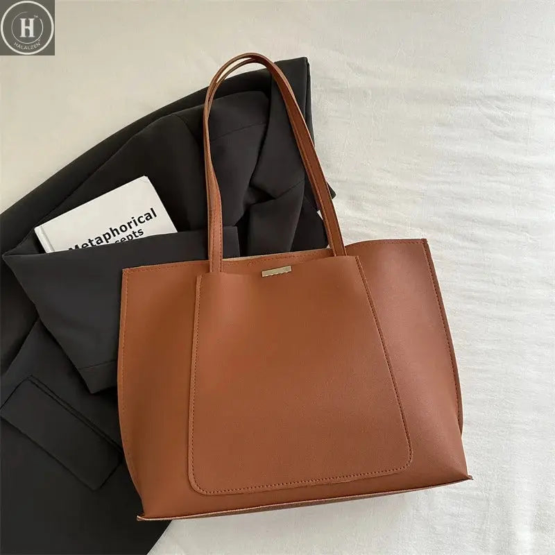 New Large-capacity Shoulder Bag, Trendy Tote Bag, New Retro Commuter Handbags, 2026 Winter Trend Korean Shoulder Bags for Women HALALZEN