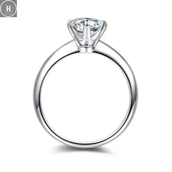 925 sterling Silver Shining crystal Couple Rings For women adjustable size Luxury Fashion Party Wedding Accessories Jewelry Gift HALALZEN