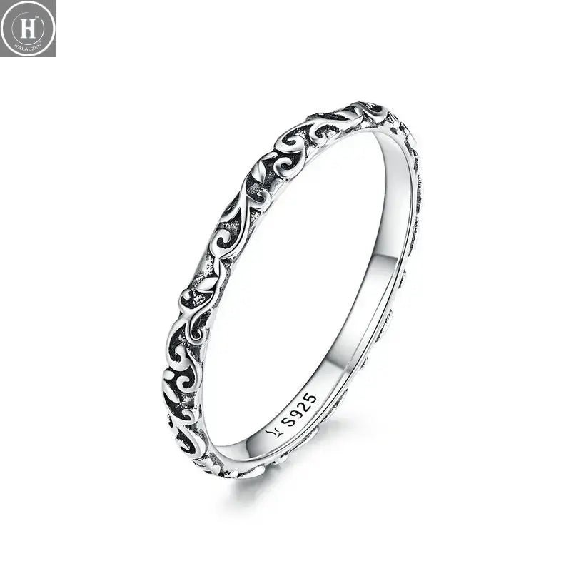 WOSTU European 925 Sterling Silver Simple Rings For Women Wedding Engagement Heart Rings With Zircon Original Female Jewelry HALALZEN