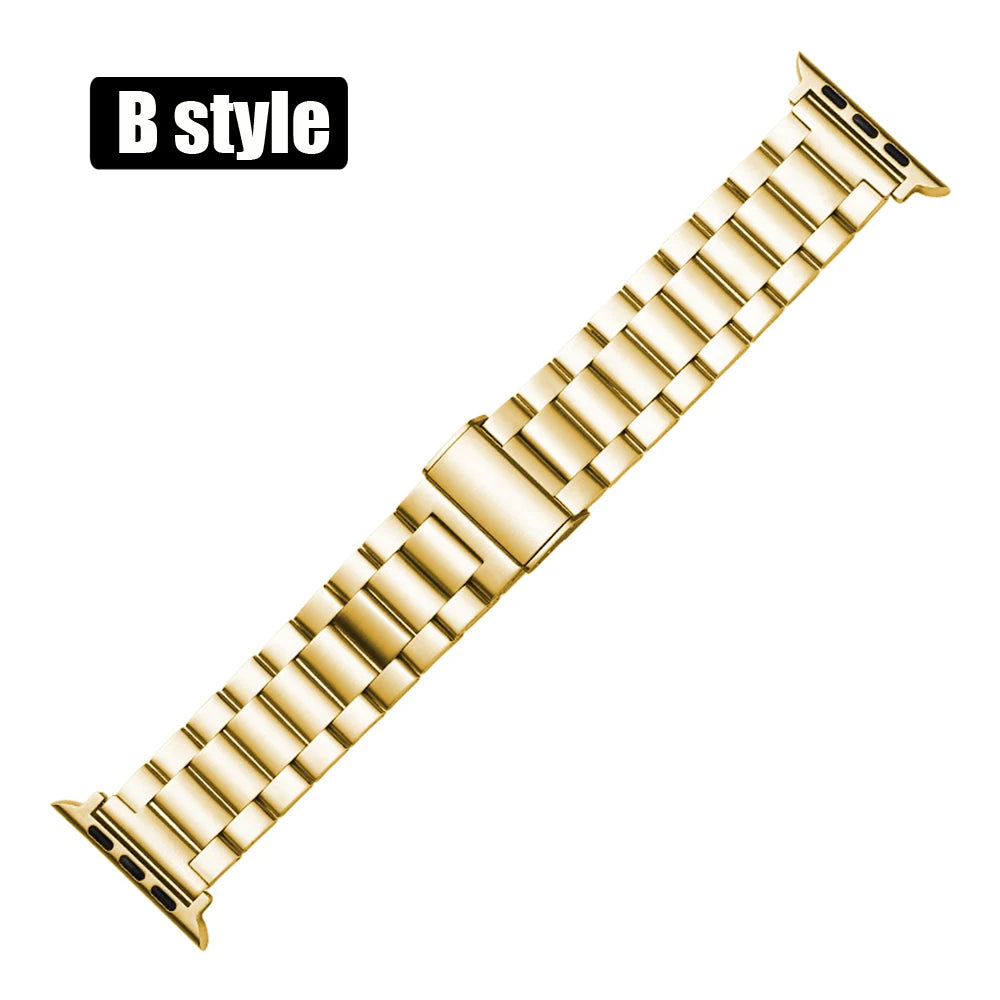 Classic stainless steel Correa for apple watch 10 46mm 42mm band Ultra 2 49mm 9 8 7 6 5 4 se 45mm 44mm 41mm 40mm 3 38mm strap