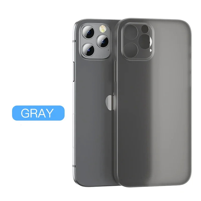 Ultra Thin PC Matte Case For iPhone 11 12 13 14 15 16 Pro Max 15 Plus Frosted Phone Cover shell