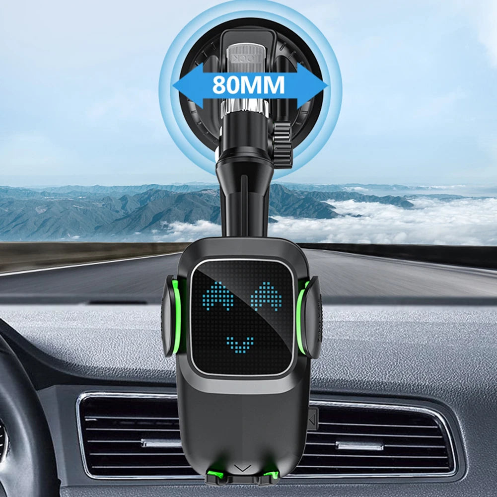 Air Vent Phone Mount Flexible Long Arm 360 Degree Rotating Windshield Phone Stand Hands Free Phone Clip Bracket for 4.7-7.2 Inch