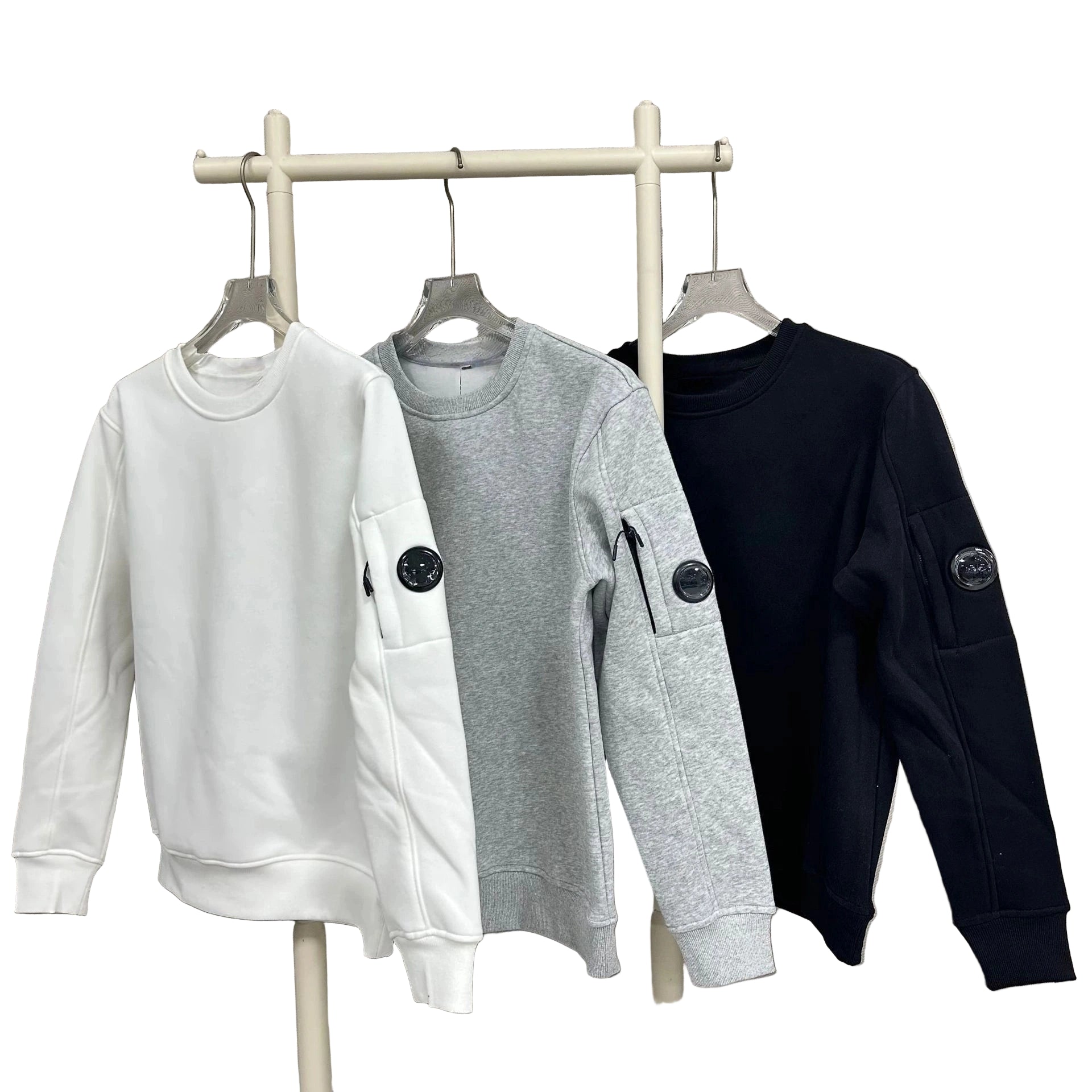 Round neck hoodie for men CP couple round lens cover casual hoodie new autumn and winter top Y2K style