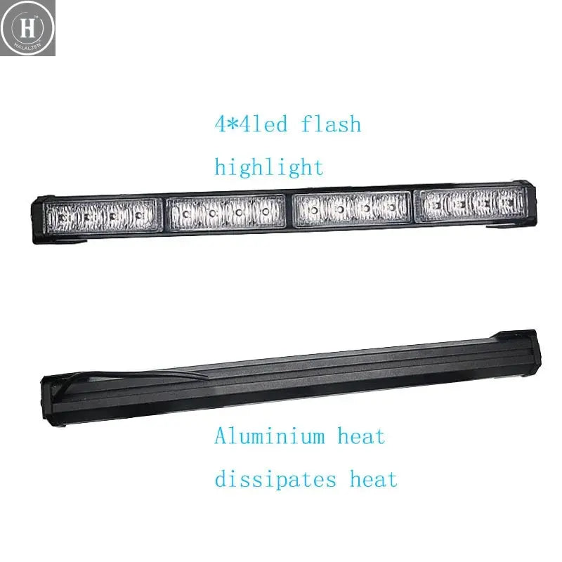 16led Red Blue Flash Car Truck Fireman Police LED Strobe Flashing Emergency Warning Lights Bar Signal Cob Beacon Lamp 12V 24V HALALZEN