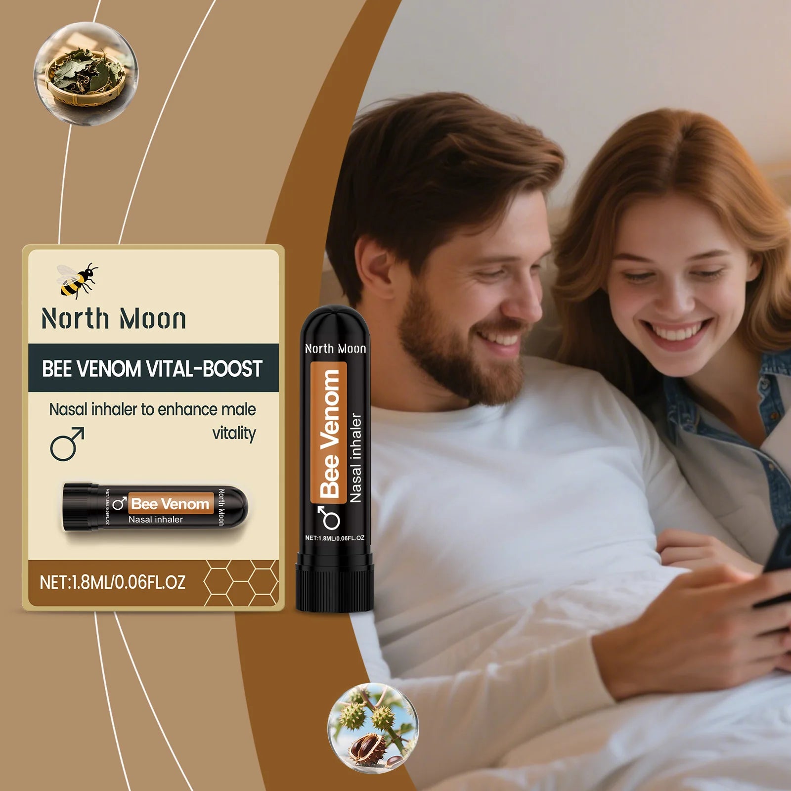 Men's Nursing Nasal Sniffing Stick Gentle Care Daily Nutrition Body Comfortable Inhalation Nasal Sniffing Stick