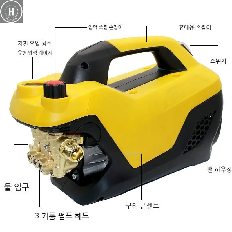 Adjustable Pressure Household Car Washing Machine 220V Small Automatic Induction Water Gun High Pressure Cleaning Tool Equipment HALALZEN