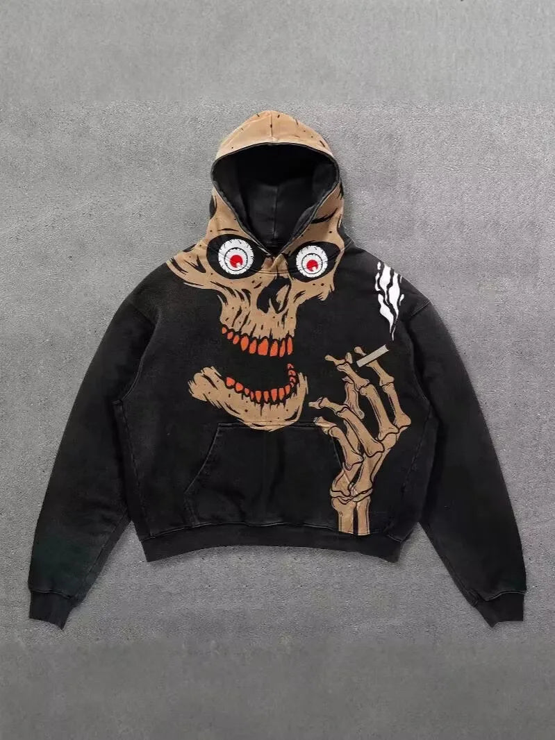 Oversize 3D Graphic Hoodie Streetwear Polyester Unisex S-6XL Black Trendy Y2K Fashion HipHop Clothing Plus Size