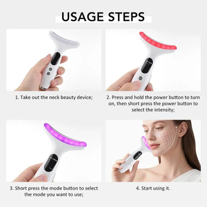7-Color LED Face &amp; Neck Lifting Massager