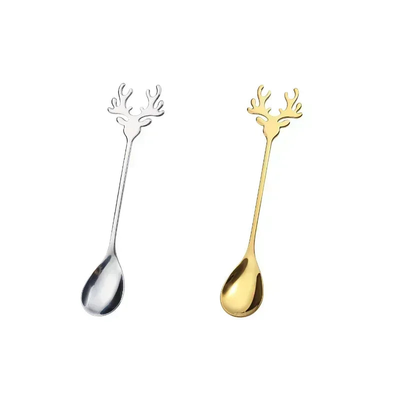 Christmas Decorations Home Christmas Table Decor Stainless SpoonsFork Cutlery Set Elk Xmas Tree New Year 2024 Navidad 2023 Gifts