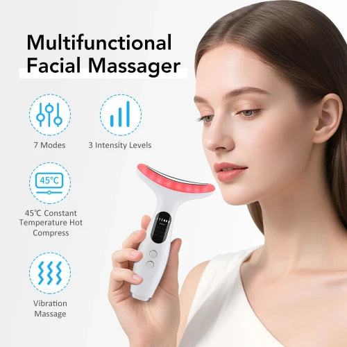 7-Color LED Face &amp; Neck Lifting Massager