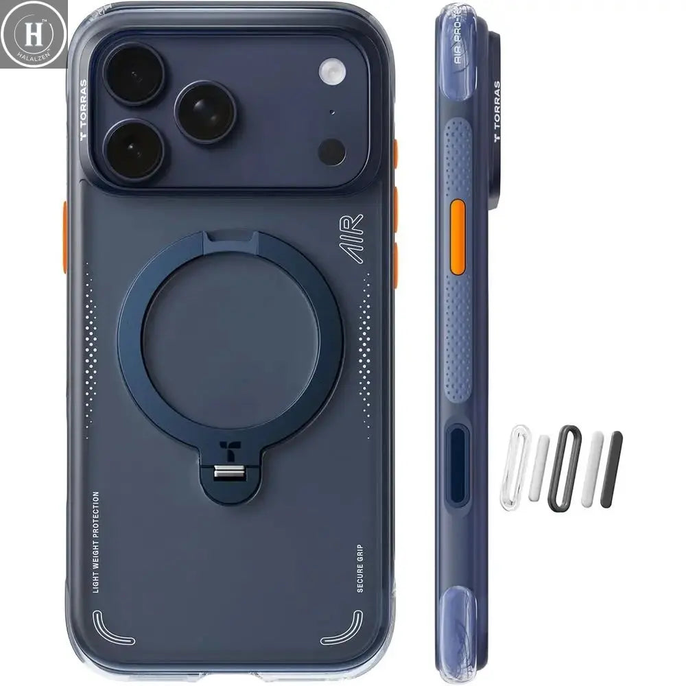 Magnetic 360 Stand iPhone 17 Pro Max Case, MagSafe Compatible, Military-Grade Protection, Camera Shortcut, Shock-Resistant, Midn Halalzen UK