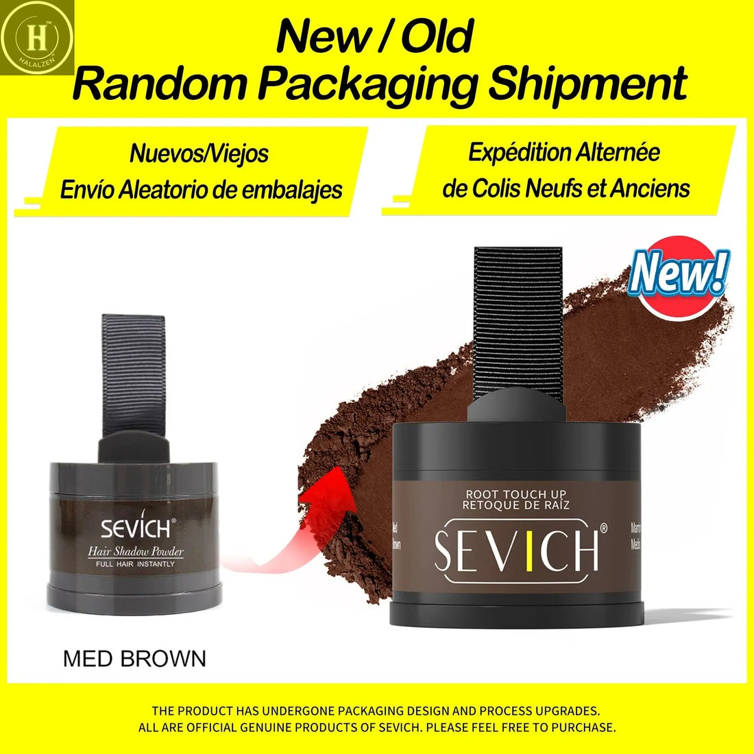 Sevich Hairline Powder 4g Hairline Shadow Powder Makeup Hair Concealer Natural Cover Unisex Hair Loss Product HALALZEN