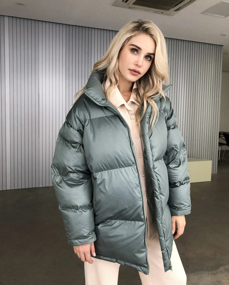 Thick Warm Fluff Parka For Women, Female Winter Jacket, Stylish Coat, Waterproof Outerware, New, Hot, 2024