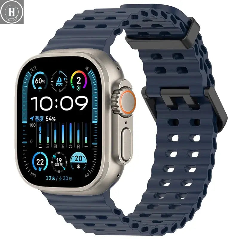 Ocean Strap For Apple Watch Band Ultra 3/2 49mm Series 11 10 46mm Sports Bracelet Wristband iWatch 9 8 7 6 5 SE 45mm 44mm Correa HALALZEN