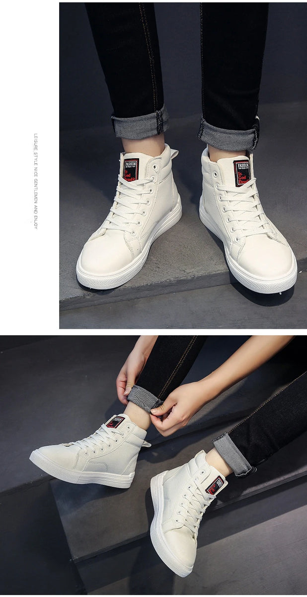 High-Top Casual Shoes for Men Non-Slip Student Male Sneakers New Winter Footwear