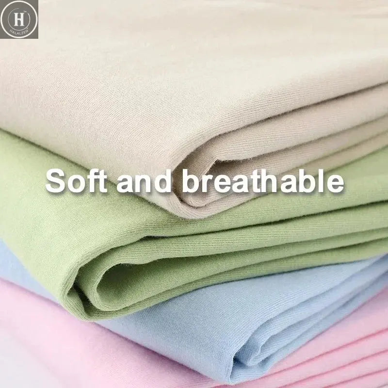 Focus Letter Minimalist Style 100% Cotton T-Shirt, Lightweight Round Neck Short Sleeve Tee, Perfect for Men & Women HALALZEN