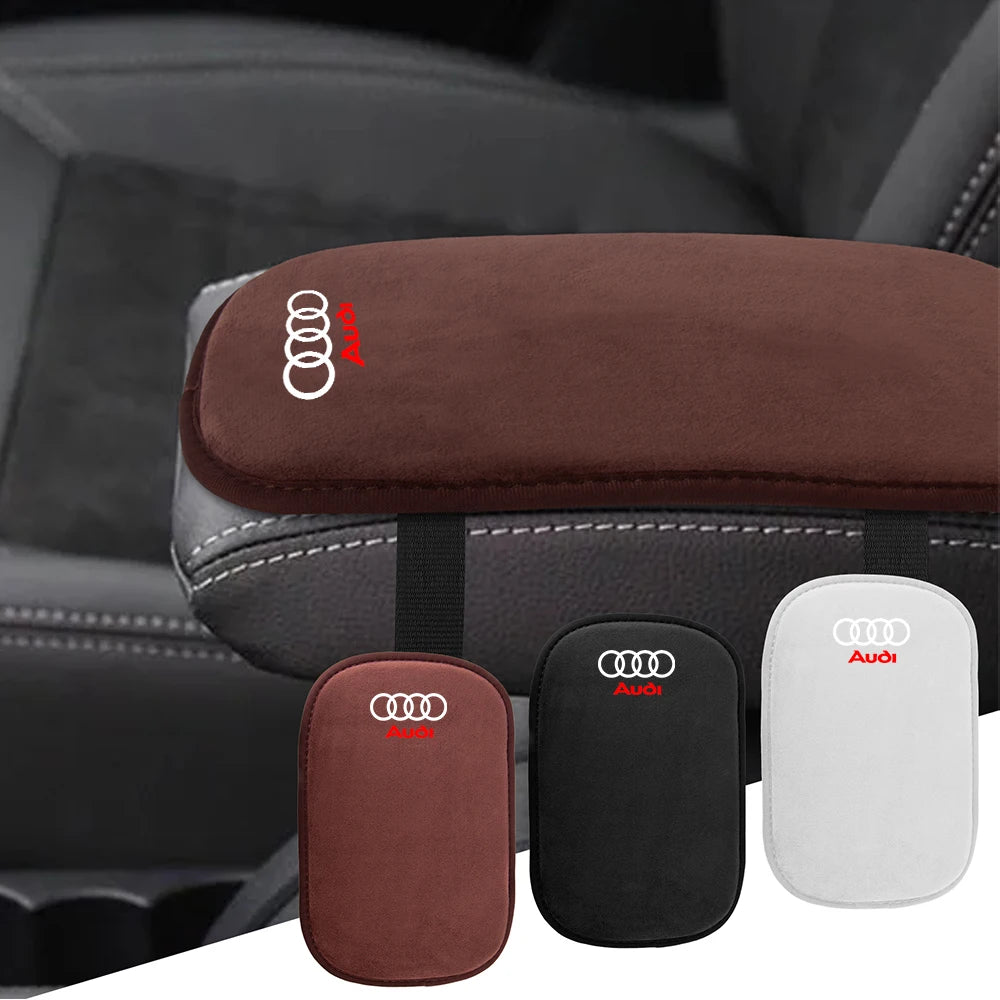 Car Accessories Suede Leather Armrest Mat Arm Rest Protection Cushion Auto Armrests For Audi Sline TT A1 A2 A3 A4 A5 A6 A7 A8 8P