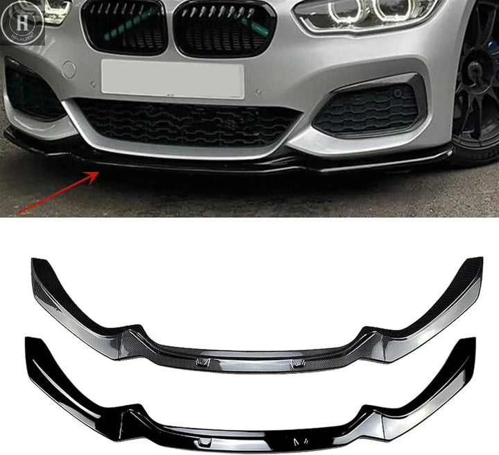 For BMW 1-Series F20 F21 2015~2019 118i 120i M135i M140i M Performance Front Bumper Splitter Lip Car Diffuser Body Kit Spoiler HALALZEN