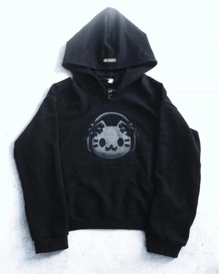 Y2K Hoodie Women Harajuku Kawaii Gothic Clothing Cute Graphic Print Oversized Pullover Sweatshirt 2023 New Japanese Casual Tops