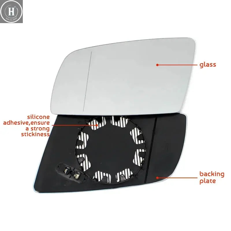 Heated Electric Wide-Angle Rearview Mirror Glass for BMW 5 Series E60 E61 2003-2008 Car Accessories HALALZEN