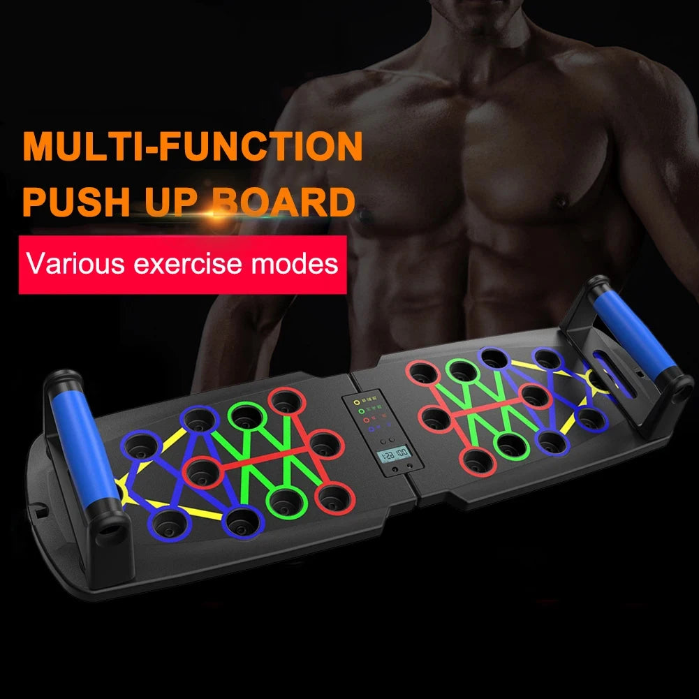 Automatic Count Push Up Board Strength Train Equipment Foldable for Chest Abdomen Arms and Back Train Home Gym Equipment Fitness