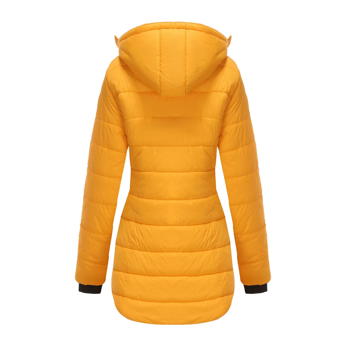 2024 New Waterproof Overcoat Women's Removable Cap Long-sleeved Parkas Winter Warm Jacket Female Red Yellow Gray Dark Blue Coats