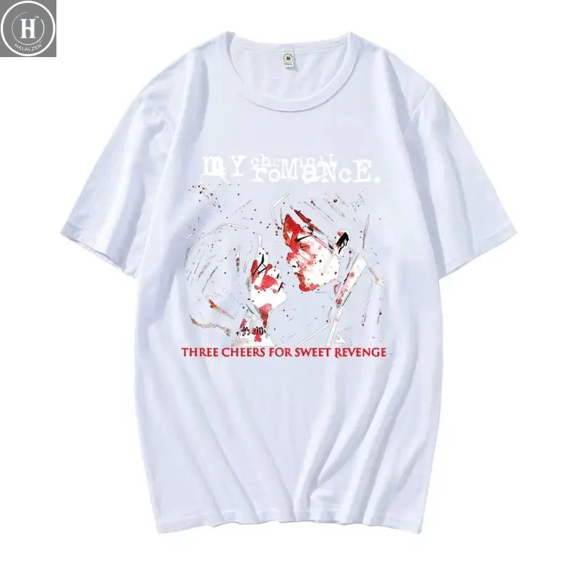 Hot Sale Couple Tshirts My Chemical Romance Mcr Dead Emo Popular Style 100% Cotton T-shirts Fashion Funny Comfortable T-shirt HALALZEN