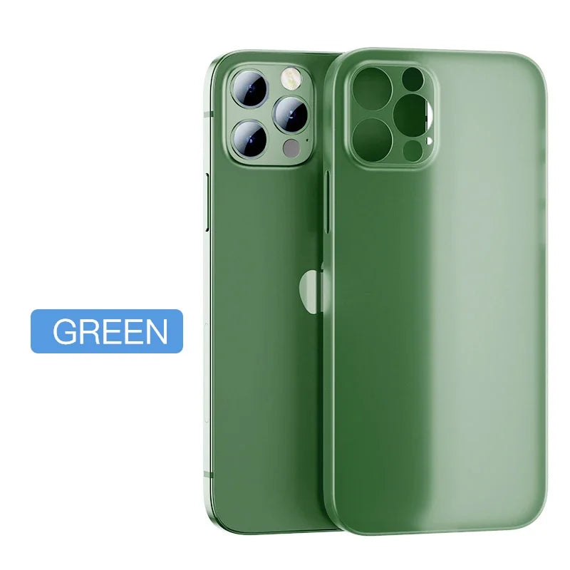 Ultra Thin PC Matte Case For iPhone 11 12 13 14 15 16 Pro Max 15 Plus Frosted Phone Cover shell