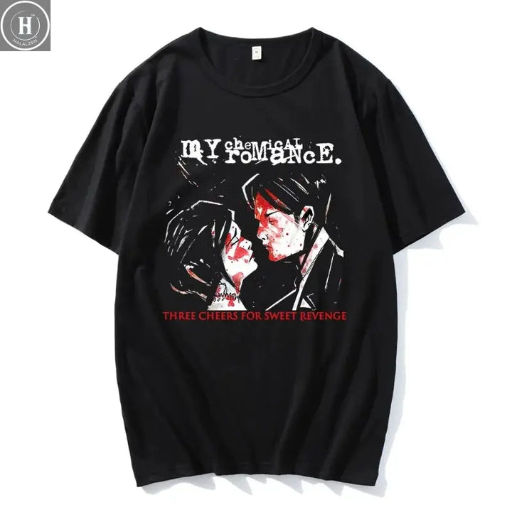 Hot Sale Couple Tshirts My Chemical Romance Mcr Dead Emo Popular Style 100% Cotton T-shirts Fashion Funny Comfortable T-shirt HALALZEN