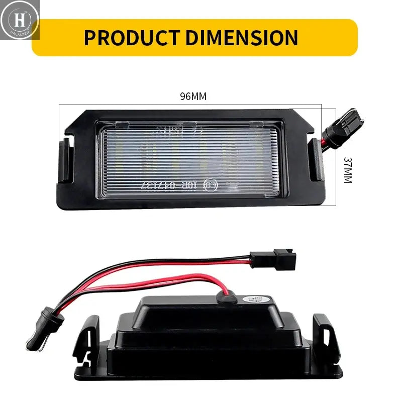 2Pcs For Hyundai I10 I20 Ioniq Veloster Genesis Coupe Tiburon Kia Rio Soul Picanto NO Error LED Number License Plate Light Lamps HALALZEN