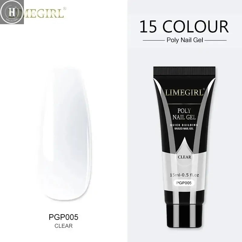 15ml Poly Extension Nail Gel For Nail Art Manicure Design 24Colors UV Varnishes Semi Permanent Builder Nail Gel Polish HALALZEN