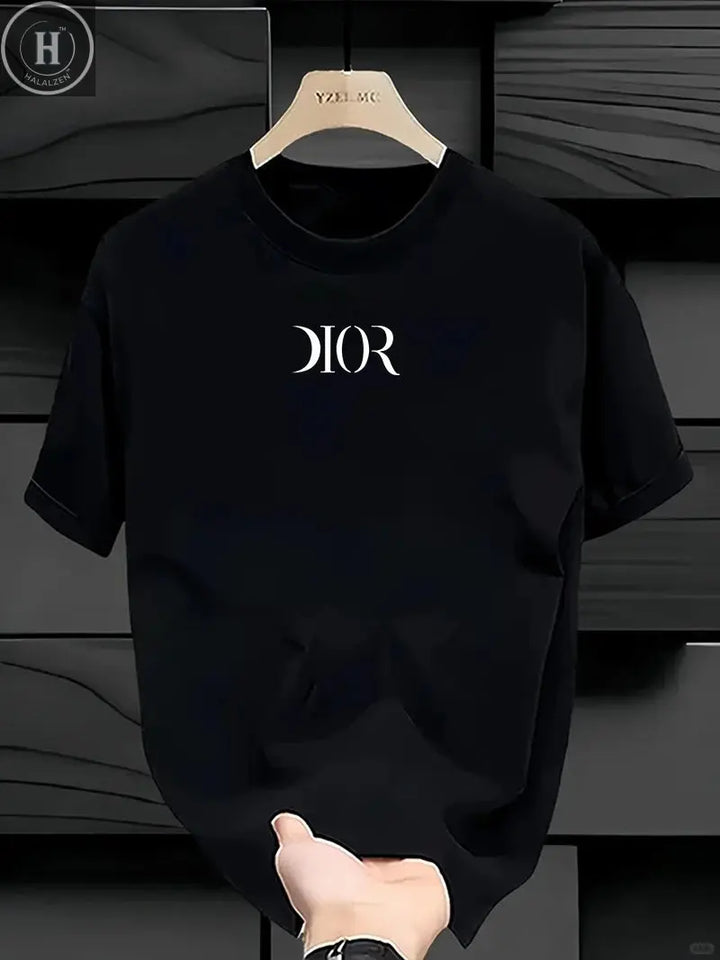 New Summe Luxury Brand T-shirt Pure Cotton Flat Print Large Size Round Neck Short Sleeve Men's and Women's Top T-shirt HALALZEN