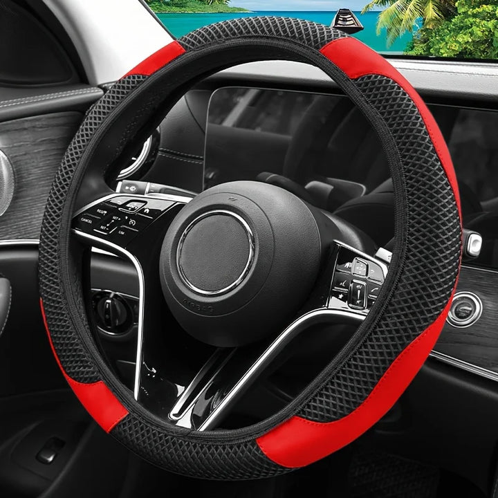 Ice Silk Mesh Steering Wheel Cover Without Inner Ring - Stylish, Breathable & Non-Slip Car Wheel Protector  38cm Fit for Cars