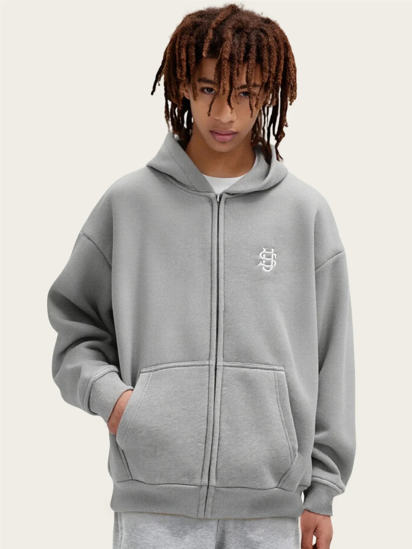 Casual Zip-up Hoodies for Women with Embroidered Patterns Fall Jackets Autumn Fashion Simple Style Outer Hoodie Jacket Unisex