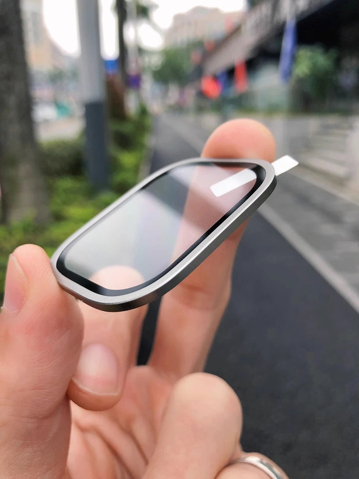 2PCS Aluminium Alloy Case+Tempered Glass for Apple Watch Ultra 2 49mm Anti-Scratch Screen Protector iWatch Ultra 49mm Cover Film