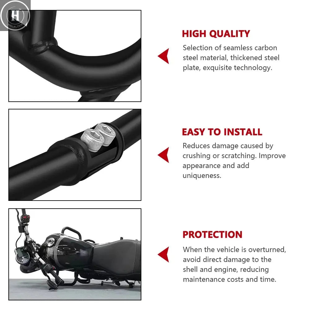 For Motorcycle Crash Bar Engine Guard Frame Protector Bumper Kit Speed400 SCRAMBLER 400 X 2024 2025 Speed 400 Scrambler 400X HALALZEN