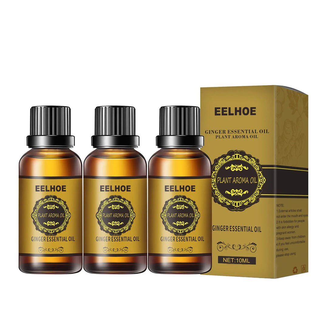 EELHOE Essential Oil Natural Ginger Slimming Lymphatic Drainage Therapy Anti Aging Plant Massage Essential Oils Free Shipping HALALZEN