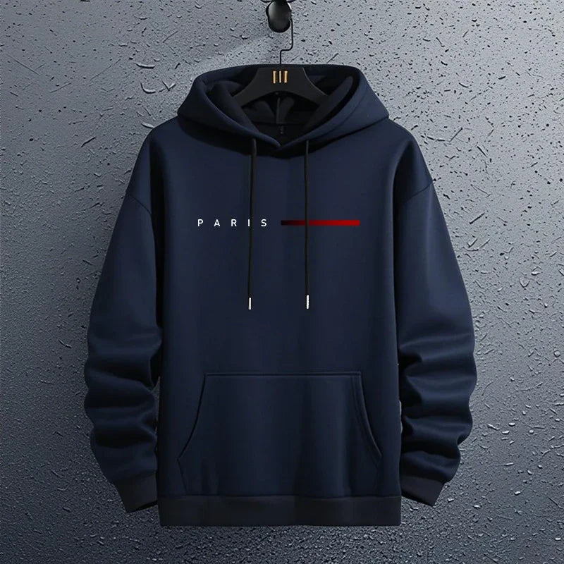 Men's Hoodie Paris Printed Alphabet Daily Casual Sports Hoodie Men's Home Outdoor Comfortable Hoodie
