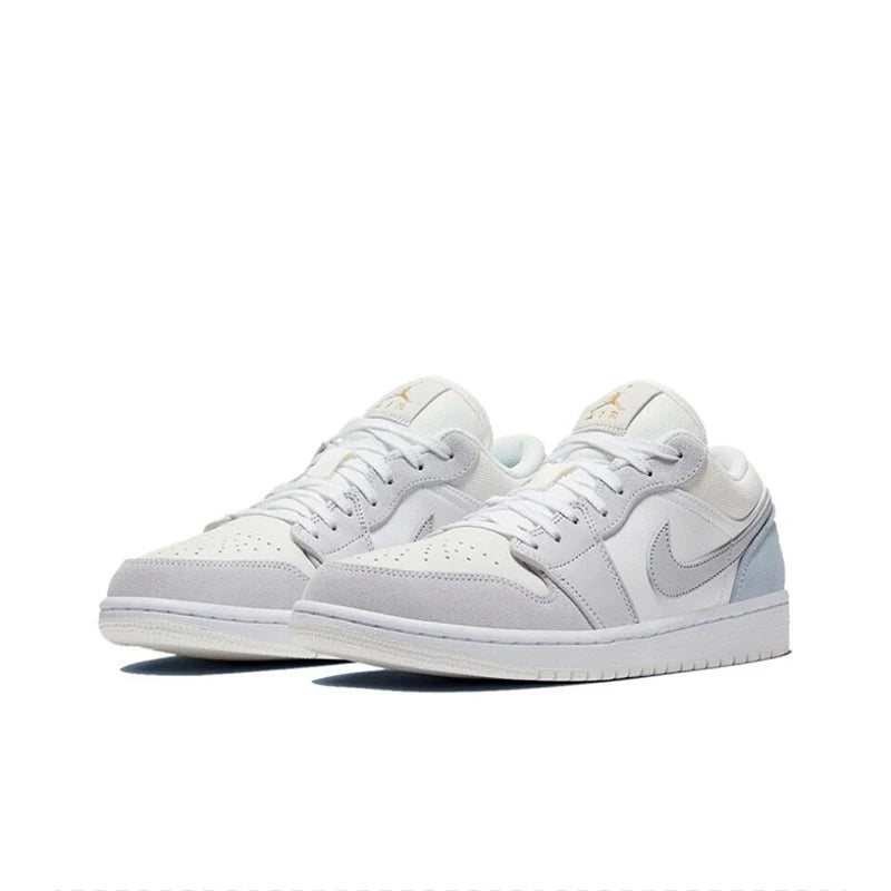 Original Air Jordan 1 Low "Wolf Grey" For Women's and Men's Unisex Trend Retro Low-Top Retro Classic Basketball Shoes