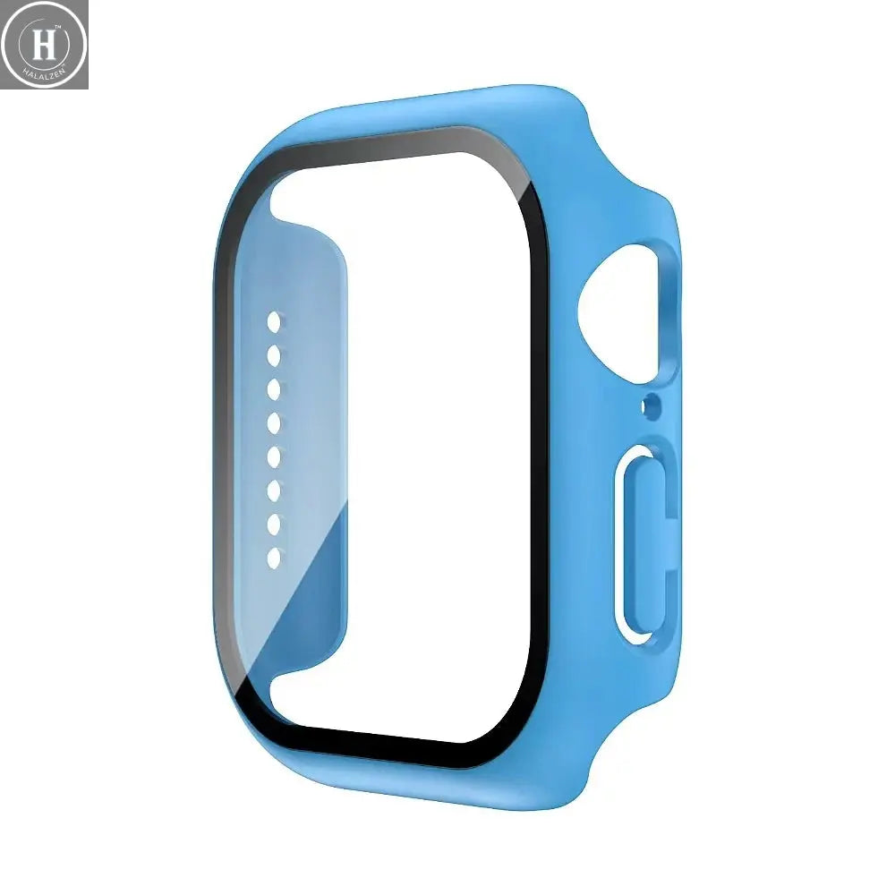 Tempered Glass+Cover For Apple Watch 11 10 9 8 7 46mm 42mm PC Bumper Screen Protector Case iWatch Series 7 6 5 4 SE3 44 40 45mm HALALZEN