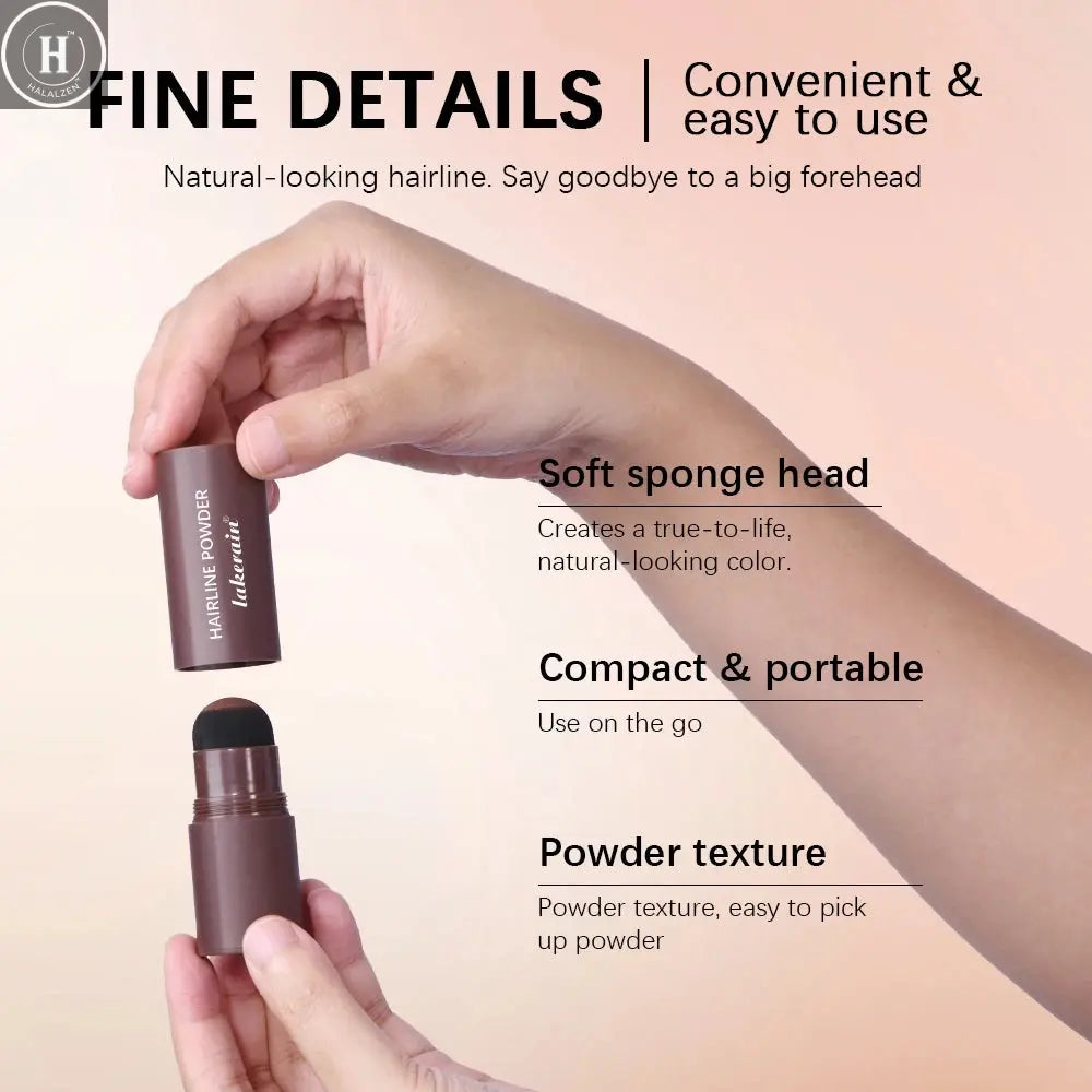 Hairline Powder Long Lasting Shadow Filling Forehead Hair Gaps Waterproof Sweat-proof Fine Powder Natural Color Hairline Makeup HALALZEN