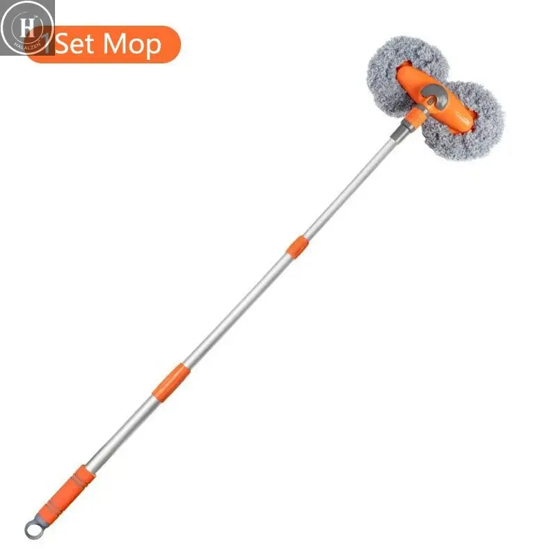 Car Washer Mop Foam Wash Brush Double Brush Head Roof Window Cleaning Maintenance Three-Section Telescopic Mop Car Accessories HALALZEN