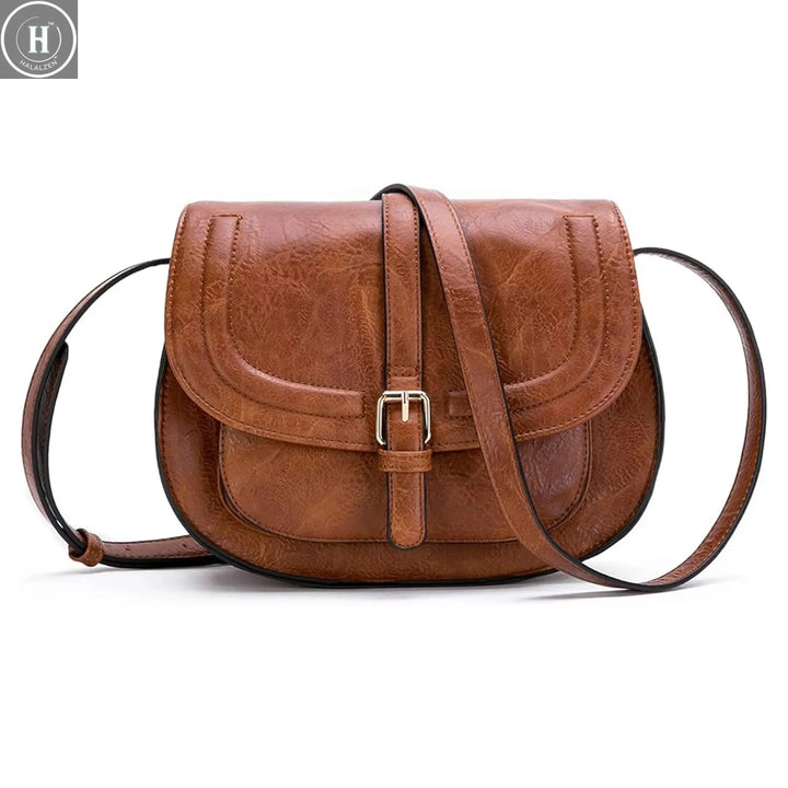 Crossbody Bags for Women Saddle Shoulder Purse and Boho Handbags with Strap Faux Leather CT20154E HALALZEN