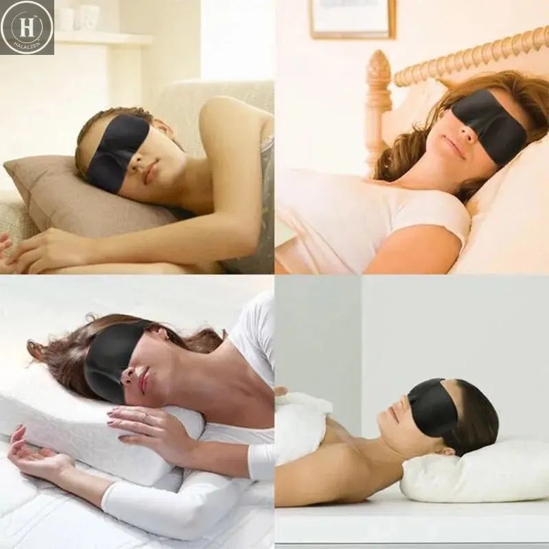Breathable 3D Sleeping Eye Mask Strong Blackout Eye Mask Eye Mask Soft Portable Blindfold Travel Eyeshade for School Home Office HALALZEN