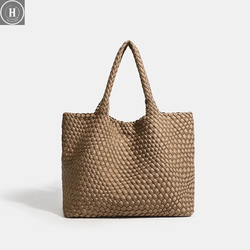 Large size women's tote bag Women's fashion bags 2024 Hot product Neoprene material women's hand-woven bag Large volume Tote bag HALALZEN