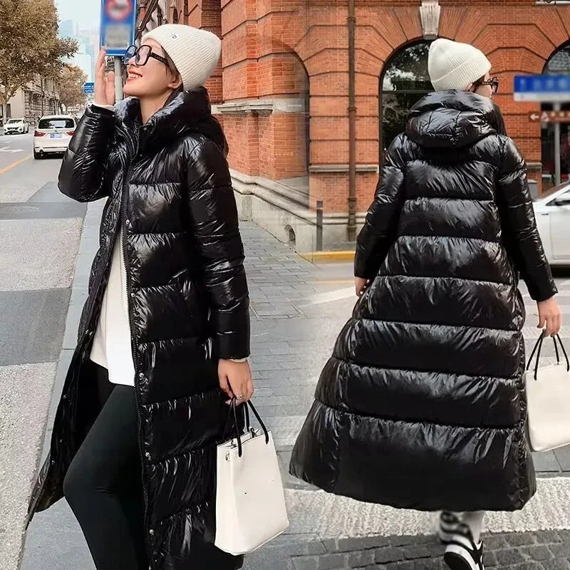 New 2023 Hooded Parkas Winter Warm Down Jacket Women Long Parkas Winter Coat  Waterproof Cold Puffer Jacket