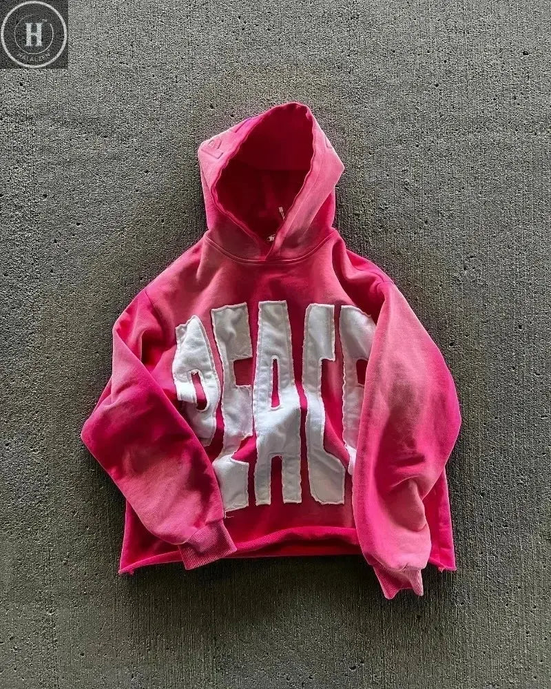 Y2k New Tops Harajuku Geometric Embroidery Splicing Gothic Youth Simple Daily Hoodies Women Sweatshirt Loose Pattern Casual Men HALALZEN